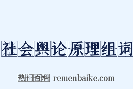 社会舆论原理组词是什么意思的图片